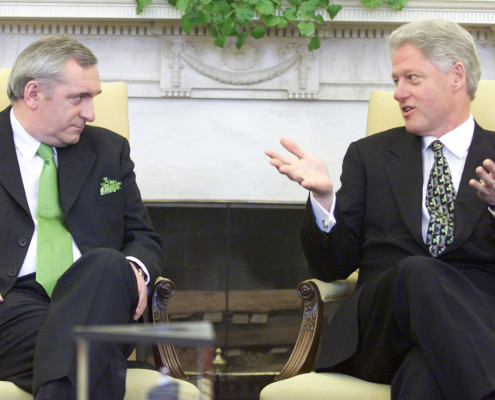Bertie Ahern with Bill Clinton
