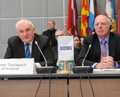 Bertie Ahern & Col. Michael Kieran, Military Advisor to the OSCE - 72nd OSCE Joint Forum for Security Co-operation/Permanent Council Meeting in Vienna