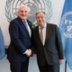 Bertie Ahern in New York with UN Secretary General Mr Antonio Guterres