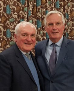 Bertie Ahern with Michel Barnier 2020