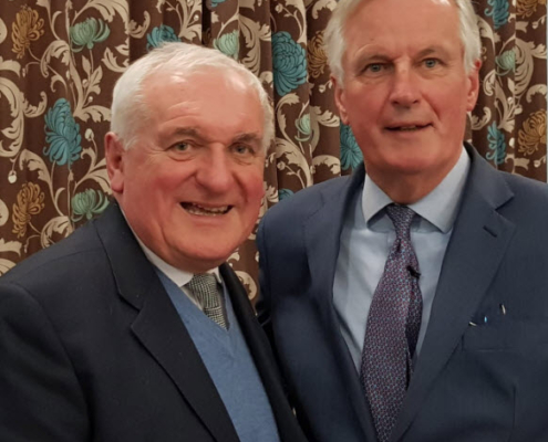 Bertie Ahern with Michel Barnier 2020