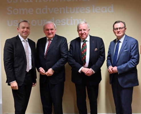 Bertie Ahern at the Office of the Northern Ireland Executive in Brussels 2023