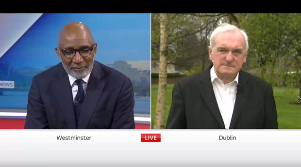 Bertie Ahern and Trevor Phillips Interview on Sky News UK re the 25th Anniversary of the Good Friday Agreement - May 2023
