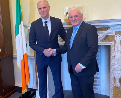 Bertie Ahern with Senator Shane Cassels - Seanad Éireann May 2023