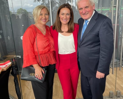 Senator Erin McGreehan and Liz O Donnell at Canada Day in the EPIC Museum Dublin