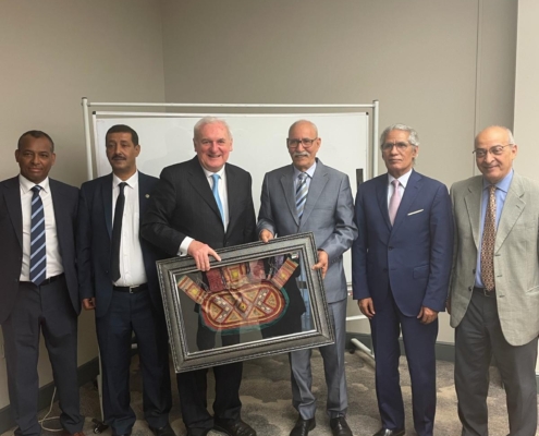 Bertie Ahern with President Ghali of the Western Sahara on his recent visit to Dublin