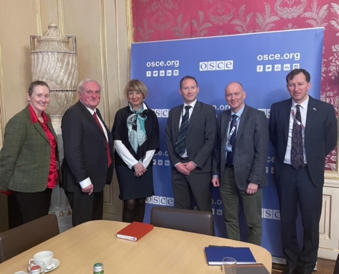 Bertie Ahern with at members of OSCE Vienna