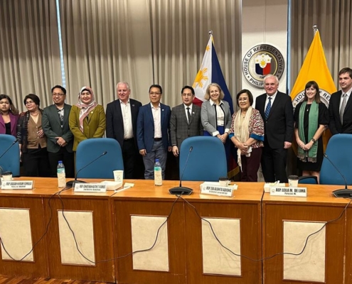 Meeting with Representatives and others at the House of Representatives in Manila